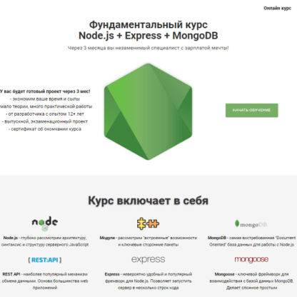 [Александр Кириченко] Фундаментальный курс Node.js + Express + MongoDB (2020)