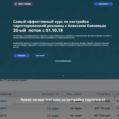 [Алексей Князев] Cамый эффективный курс по настройке таргетированной рекламы 20-ый поток