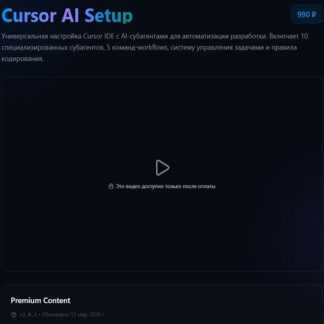[AlexeyTripleA] Cursor AI Setup (2026)