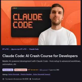 [Антон Воронюк, Дмитрий Васильев] Claude Code Интенсивный курс по искусственному интеллекту для разработчиков (2026) [Udemy]