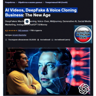 [Арнольд Оберлейтер] Видеоролики с ИИ, DeepFake и бизнес по клонированию голоса новая эра (2025) [Udemy]