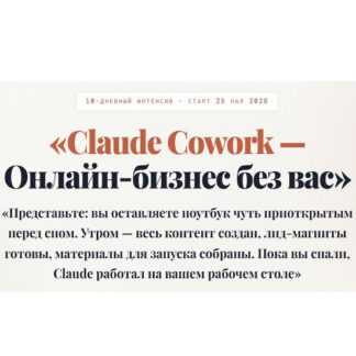 [Азамат Ушанов] Claude Cowork – Онлайн-бизнес без вас (2026) [Тариф Только интенсив Cowork]