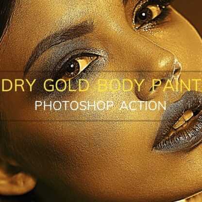 [Creativemarket] Dry gold body Paint-Photoshop Action (2019)