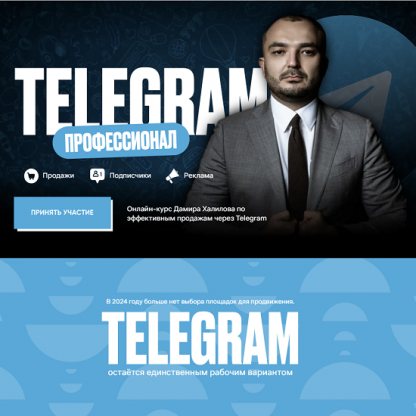 [Дамир Халилов] Telegram Профессионал (2024) [Тариф Premium]