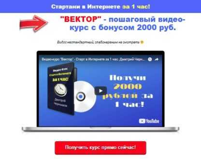 [Дмитрий Чернышов] ВЕКТОР - пошаговый видео-курс с бонусом 2000 руб (2019)