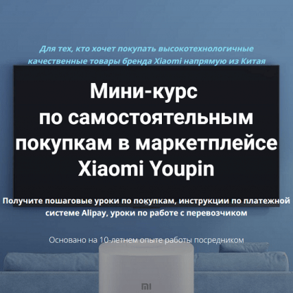 [Дмитрий Жарников] Самостоятельные покупки в маркетплейсе Xiaomi Youpin (2023)