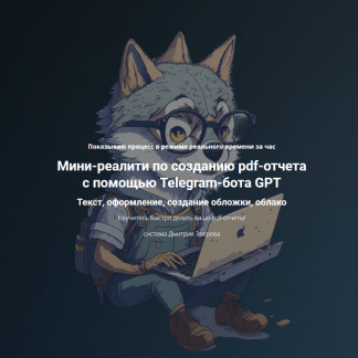 [Дмитрий Зверев] Мини-реалити по созданию pdf-отчета с помощью Telegram-бота GPT (2023)