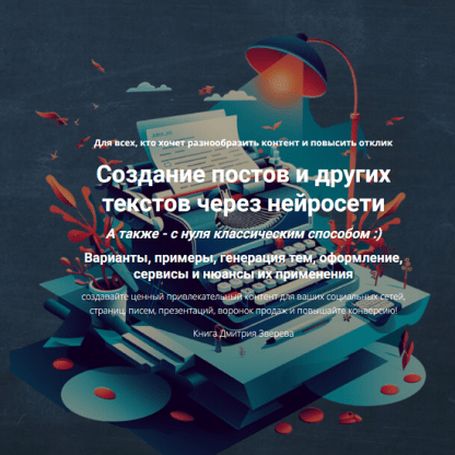 [Дмитрий Зверев] Создание постов и других текстов через нейросети (2024)