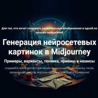 [Дмитрий Зверев] Генерация нейросетевых картинок в Midjourney (2026) [Тариф Про нейросеть Midjourney]