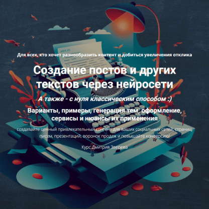 [Дмитрий Зверев] Курс созданию постов и иного контента через нейросети (2024)