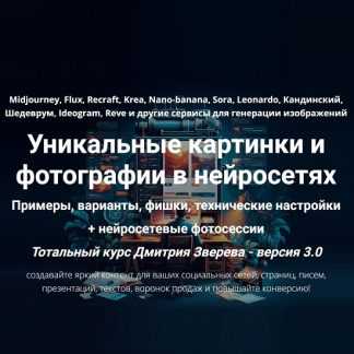 [Дмитрий Зверев] Уникальные картинки и фотографии в нейросетях 3.0 (2025) [Стандарт]