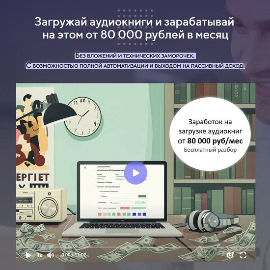 [Егор Астахов] Загружай аудиокниги и зарабатывай на этом от 80 000 рублей в месяц (2026)