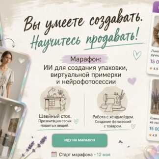 [Екатерина Чайковская] ИИ для создания упаковки, виртуальной примерки и нейрофотосессии (2026) [Тариф База]