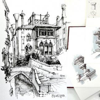 [Екатерина Пластинина] Bella Grafica! Архитектурный скетчинг (2025) [Marker School] [Тариф без проверки]