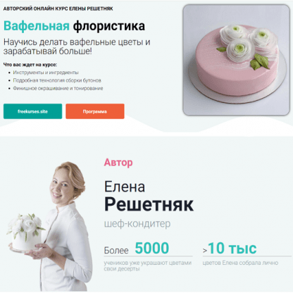 [Елена Решетняк] Вафельная флористика. Вафельные цветы (2024) [Cake pro]