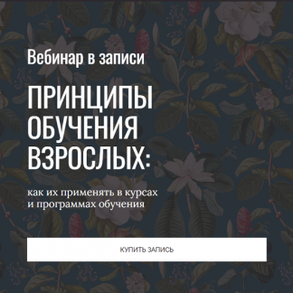 [Елена Тихомирова] Принципы обучения взрослых (2025) [Тариф Сам за себя]