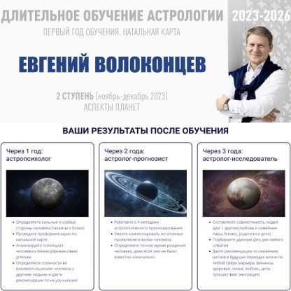 [Евгений Волоконцев] Длительное обучение Астрологии 2023-2026. Ступень 2 (2023) [ВШКА]