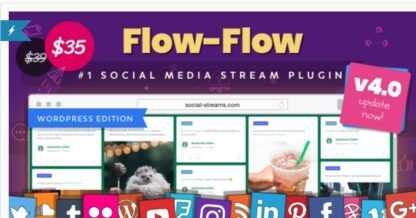 Flow-Flow v4.1.5–граббер контента из социальных сетей для WordPress