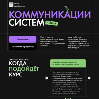 [Фёдор Борщёв, Антон Давыдов] Коммуникации систем (2026) [Пакет Аптечка] [Школа сильных программистов]