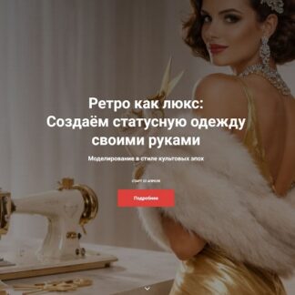 [Галия Злачевская] Ретро как люкс создаём статусную одежду своими руками (2026) [Тариф Мастер]