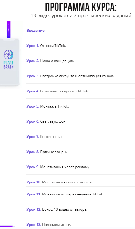 [Герасимюк Максим] ТикТок первые 1000 подписчиков за 7 дней (2021) [puzzlebrain]
