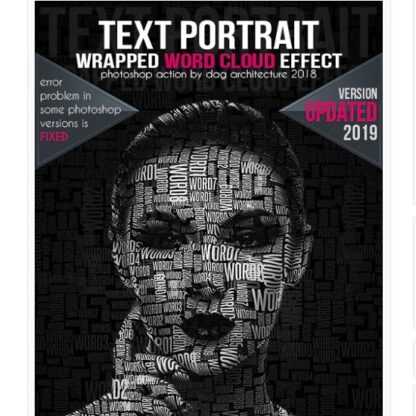 [Graphicriver] Text Portrait Action - Word Cloud Style (2019)
