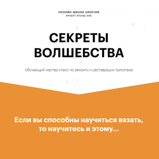 [Хочу знать все секреты][atelie_l][Электив] Секреты волшебства. Мастер-класс по ремонту и реставрации трикотажа (2023)