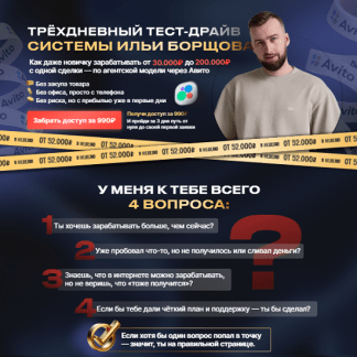 [Илья Борщов] Авито. Трёхдневный тест-драйв системы (2025)