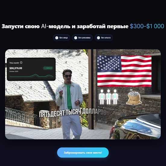 [Ilya Che] AI-model 2.0. Запусти свою AI-модель и заработай первые $300–$1 000 уже в первый месяц (2025) [Тариф Все и сразу] 