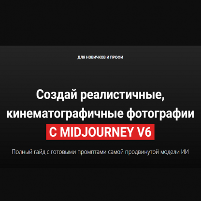 [Илья Филиппов] Создай реалистичные, кинематографичные фотографии с Midjorney v6 (2024)