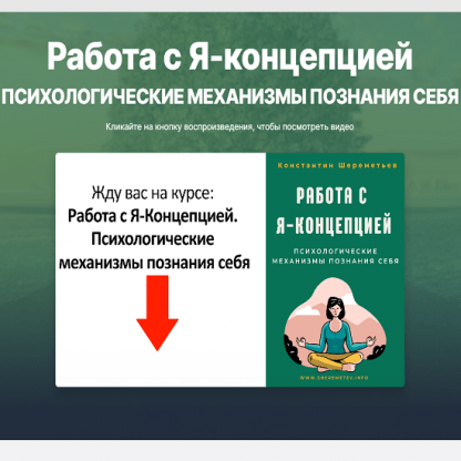 [Интеллектикс][Константин Шереметьев] Работа с Я-концепцией (2022)