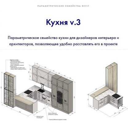 [Иван Зылев] Семейство кухни для Revit v.3 (2023)