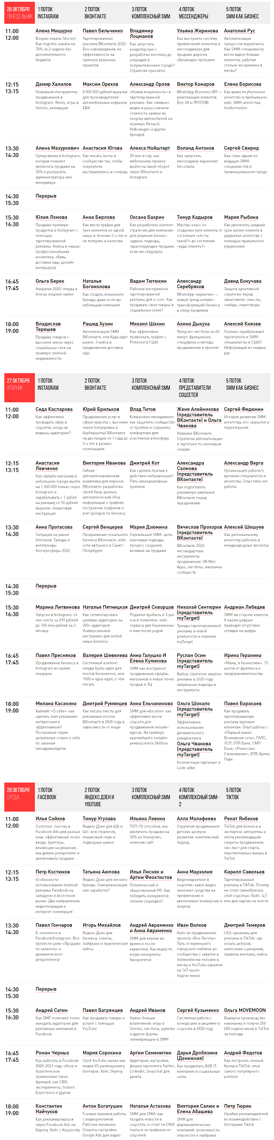 Конференция «Суровый питерский SMM. Эпизод VI» (2020) [Д. Румянцев, Д. Халилов, Д. Кот]