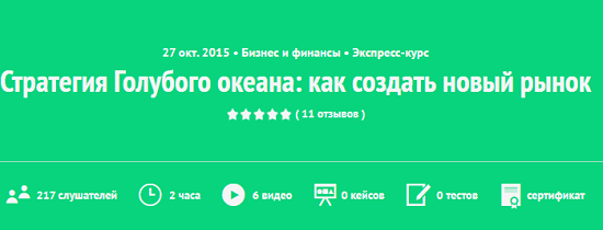 [Константин Холстинин] Стратегия Голубого океана как создать новый рынок