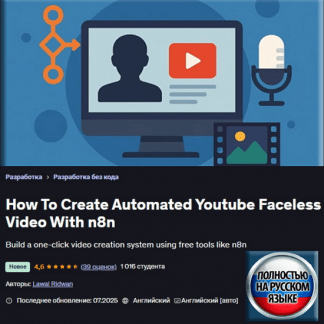 [Лавал Ридван] Как создать автоматизированное безликое видео для YouTube с помощью n8n (2025) [Udemy]