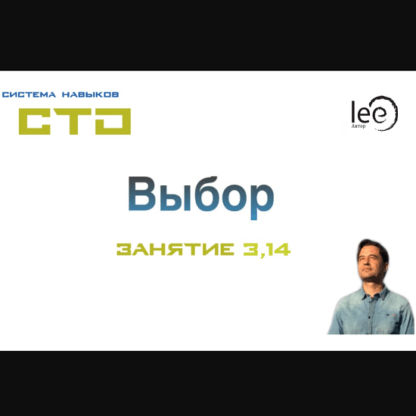 [Lee] СТО. Выбор. Занятие 3,14 (От 10.05.2020)