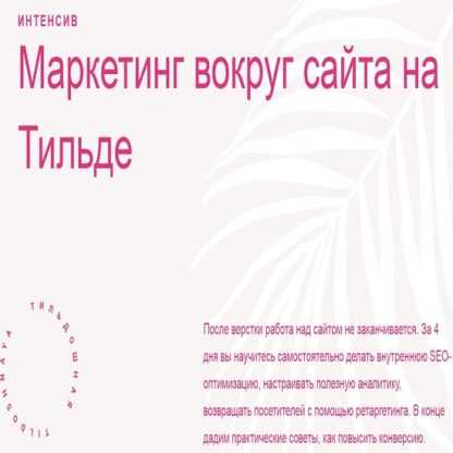 [Макс Ширко, Роман Яковенко] Маркетинг вокруг сайта на Тильде (2020) [Tildoshnaya]