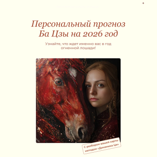 [Мария Гнатовская] Персональный прогноз Ба Цзы на 2026 год, используя метод Динамика Ци