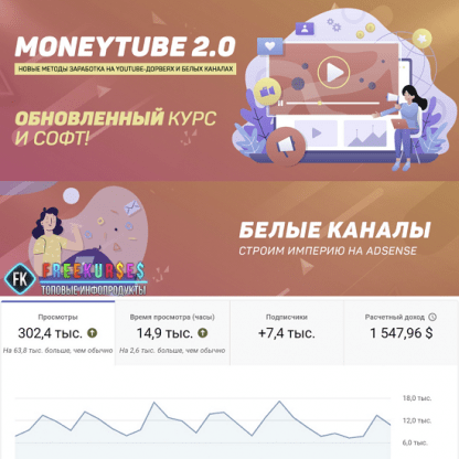 MoneyTube 2.0 новые методы заработка на YouTube-дорвеях и белых каналах (2022)