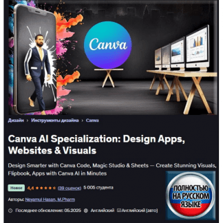 [Неямул Хасан] Специализация Canva AI разработка приложений, веб-сайтов и визуальных эффектов (2025) [Udemy]
