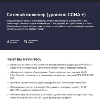 [Никита Богуславский] Сетевой инженер (уровень CCNA +) (2026) [Stepik]