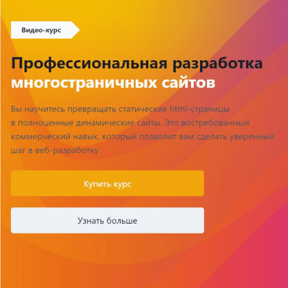 [Николай Миронов] Профессиональная разработка многостраничных сайтов (2024) [wpmoscow]