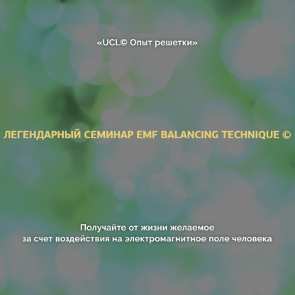 [Оксана Халваши] Опыт решетки. Легендарный семинар EMF Balancing Techniques (2023)