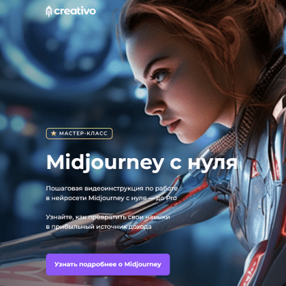 [Оксана Решетнёва] Midjourney с нуля (2023) [Creativo]