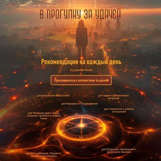 [Оксана Сахранова] Прогулки и активации на 2026 год 