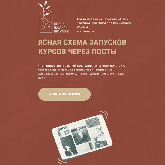 [Ольга Кошкина] Схема запусков через посты (2023) [Школа Частной Практики] 