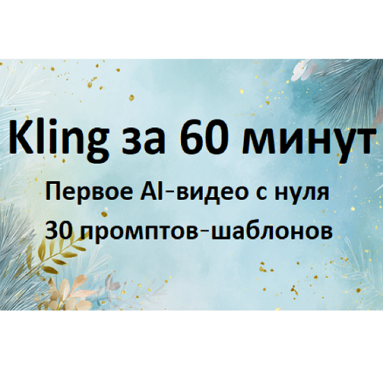 [Первый Цифровой] Kling за 60 минут — быстрый старт для новичков (2025)
