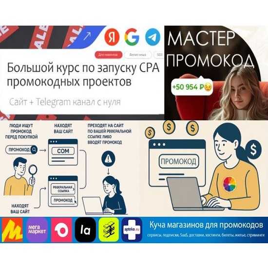 [Petr009] Мастер Промокод — Большой курс по запуску CPA промокодных проектов (Сайт + Telegram канал) с нуля. Купонный арбитраж (2026)