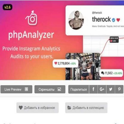 phpAnalyzer v2.6.12 – аналитика Instagram аудит инструмент статистики