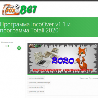 Программа IncoOver v1.1 и программа Totali 2020